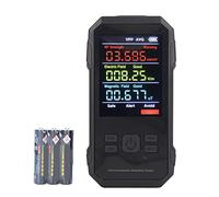 ANKROYU Tester elettromagnetico digitale portatile, rilevatore di campi elettromagnetici RF con schermo LCD per uso domestico, ufficio e industriale. (Nera)