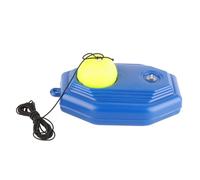 ANKROYU tinnis Sfera Posteriore Allenatore Set Base di plastica Durevole con Corda in Gomma Elastica per pratiche Singole per Le abilità di Tennis in Giardino o Parco Blu 15x20x5cm