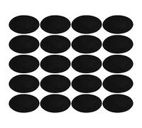 ANKROYU Toppe termoadesive floccaggio adesivo ovale di grandi dimensioni riparazione di stoffa fai da te decorazione per vestiti borse tende 10 paia materiale di stoffa (dieci paia nere)