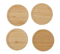 ANKROYU Topper per bicchiere di vino, elegante coperchio in legno per bicchiere di vino e piatto per antipasti, accessorio multifunzionale per feste, per bar di casa, set di 4 pezz