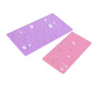 ANKROYU Torta Embossante Mamp A alfabeto Numero Fondante Decorazione Embosser Decorazione da forno Calma Acrilico facile pulito per le torte per le torte nuziali delle pante