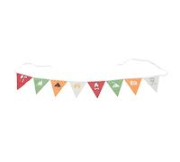 ANKROYU Triangle Bannant Banner Bandiere decorative per esterni esterni durevoli decorazioni da giardino da giardino per festa impermeabile Oxford stoffa 8 8,2 piedi di corda 8 ban (Colore)