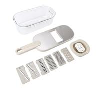 ANKROYU Tritatutto Professionale Per Verdure Con Contenitore In Acciaio Inossidabile Manuale Taglia Alimenti Grattugia Per Affettare A Dadini Tritare Strumento Di Cottura Multiuso (6 zoppo)