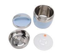 ANKROYU Vacuum Insulated Lunch Box Stainless Steel 1.5L Double Wall Thermal Food Container Leak Proof Box for Office Workers Students Travel Picnic (Blu)