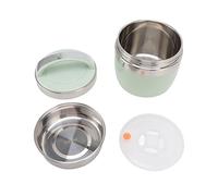 ANKROYU Vacuum Insulated Lunch Box Stainless Steel 1.5L Double Wall Thermal Food Container Leak Proof Box for Office Workers Students Travel Picnic (Verde)