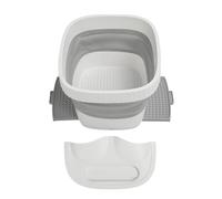 ANKROYU Vasca pieghevole in immersione del piede vaso di bagno pieghevole per vaso di acqua profonda massaggio vasca da bagno per il rilassamento del viaggio per viaggi in silicone (Bianco)