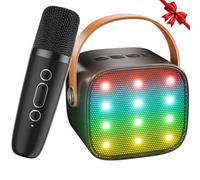 Ankuka Karaoke per Bambini Karaoke con Microfono Karaoke Cassa Bluetooth con 1 Microfono, Regalo Bambina Giochi Bimba Regalo Compleanno per 3, 4, 5, 6, 7, 8, 9,10,11,12+ Anni (Nero)