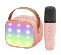 Ankuka Karaoke per Bambini Karaoke con Microfono Karaoke Cassa Bluetooth con 1 Microfono, Regalo Bambina Giochi Bimba Regalo Compleanno per 3, 4, 5, 6, 7, 8, 9,10,11,12+ Anni (Rosa)