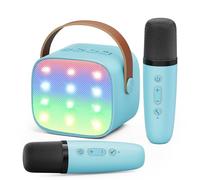 Ankuka Karaoke per Bambini Karaoke con Microfono Karaoke Cassa Bluetooth con 2 Microfoni, Regalo Bambina Giochi Bimba Regalo Compleanno per 3, 4, 5, 6, 7, 8, 9,10,11,12+ Anni (Blu)