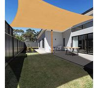 Ankuka Vela Ombreggiante Impermeabile 4x6m Sabbia Tenda a Vela Rettangolare con Fune Tenda da Sole per Esterno Protezione Raggi UV 98% Adatto per Giardino Terrazzo e Campeggio