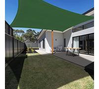 Ankuka Vela Ombreggiante Impermeabile 4x6m Verde Scuro Tenda a Vela Rettangolare con Fune Tenda da Sole per Esterno Protezione Raggi UV 98% Adatto per Giardino Terrazzo e Campeggio