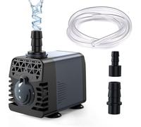Ankway Mini Pompa 10W 600L/H Con Portata D'acqua Regolabile Pompa Per Acquario, Pompa Ultra Silenziosa, Con Cavo Da 1,8 M E 2 Ugelli, Pompe Per Acquari, Stagni, Fontane, Statue, Sistemi Idroponici