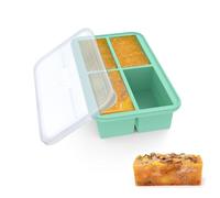 Ankway Stampo in silicone per congelatore con coperchio, 1 tazza grande per zuppe, congelatore, vassoio in silicone per zuppe, salse, preparazione pasti, brodo, stufati erbe, ideale per cucinare in