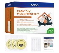 anlab™ Kit di test stampi per la casa, rilevatore di stampi fai da te, sistema HVAC, superfici domestiche, kit per test della qualità dell'aria interna, guida di identificazione inclusa, sigillata