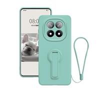 Anlalish Cover per Xiaomi Redmi Note 15 Pro 5G Silicone, Morbido TPU Protezione con Supporto, Custodia Compatible con Xiaomi Redmi Note 15 Pro 5G Antiurto Protettiva con Cordino (Ciano)