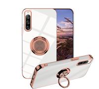 Anlalish Custodia per Sony Xperia 10 V Custodia trasparente con supporto ad anello, slim cover morbida TPU protettiva Sony Xperia 10 V silicone supporto magnetico per auto antiurto originale sottile