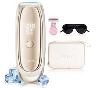 ANLAN 26J IPL dispositivi depilazione, raffreddamento a ghiaccio zaffiro, doppia luce, depilazione laser a casa, senza dolore, 4 modalità, 10 livelli di energia, flash rapido 0.18s e flash 5x, gambe
