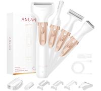 ANLAN 4 in 1, rasoio elettrico da donna, per zona bikini, ascelle, batteria da 90 minuti, tipo C