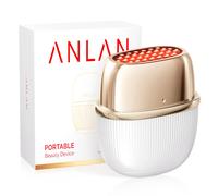 ANLAN Dispositivo di Bellezza RF Multipolare EMS per Lifting Facciale, Rassodamento della Pelle, Anti-Invecchiamento, Anti-Rughe, Massaggio con Luce a 3 Colori, Trattamento Skincare con Oro 24K