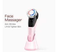 ANLAN EMS Massaggiatore facciale Microcorrente Massaggio lifting viso Impacco caldo freddo Pulizia profonda Dispositivo di bellezza per la cura del viso