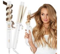 ANLAN Ferro arricciacapelli automatico, 32 mm, grandi ricci con 4 livelli di temperatura (160 - 220 °C), arricciacapelli in ceramica con asta riscaldante extra lunga da 12 cm, riscaldamento rapido per