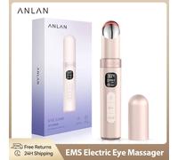 ANLAN Massaggiatore elettrico per occhi EMS Cura degli occhi Rimuovi le occhiaie Borse per gli occhi Vibrazione Massaggio caldo Rilassa gli occhi Strumento per massaggio degli occhi