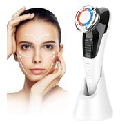 ANLAN Massaggiatore Viso Multifunzionale Antirughe di Bellezza, Rossa e Blu Cald