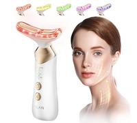ANLAN Oro 24K Massaggio EMS Lifting Viso Anti-Rughe, Cura della Pelle di bellezza Luce Rosso e Blu