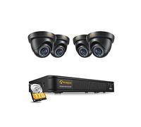 Anlapus 1080P Kit Videosorveglianza 8CH H.265+ Registratore DVR con 4 Telecamera Esterna 1TB Disco Rigido, IR Visione Notturna, Accesso Remoto