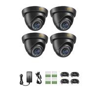 Anlapus 4pcs 1080P Telecamera di Sorveglianza per DVR Kit Videosorveglianza, 20M Visione Notturna, Nero