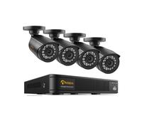 Anlapus H.265+ Kit 4 Telecamere di Sorveglianza Esterna 2MP 1080P DVR 8CH | Rilevamento IA Persone e Veicoli, Avviso Istantaneo e APP Gratuita, senza HDD per Sorveglianza Domestica 24/7