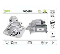 Anlasser Starter 12 V 1,2 kW 10 Denti VALEO Per u.a. DACIA DUSTER