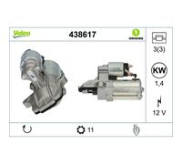 Anlasser Starter 12 V 1,4 kW 11 Denti VALEO 3 Fori per FORD GALAXY