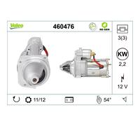 Anlasser Starter 12 V 2,2 kW VALEO 460476 3 Fori 3x10-11-12
