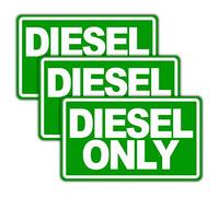 ANLEY 5 "X 3" Diesel Only Sticker 3Pcs - Solo diesel riflettente Firma sulla segnaletica del serbatoio del carburante per evitare errori dell'utente - Adesivi per carburante autoadesivi per camion