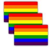 ANLEY 5 "X 3" LGBT Pride Decal 3st - Rainbow Flag Lesbian Gay Bisessuale Transgender Pride reflecterende adesivi per auto - Set da 3 pezzi