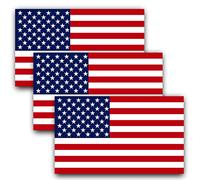 ANLEY 5 X 3 pollici Decalcomania Bandiera USA - Adesivi Auto Bandiera Patriottica Stelle Riflettenti Strisce USA - Per Supportare L'Esercito Americano (confezione da 3)