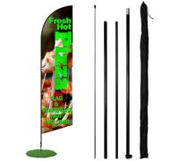 Anley Asta per Bandiera a Vela - Asta per Striscione a Bandiera con Borsa per il Trasporto - Adatto per Bandiere a Vela da 2.3 FT X 9.5 FT