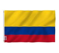 Anley Bandiera Fly Breeze 3x5 Piedi Colombia-Resistente ai Colori e allo sbiadimento UV-Intestazione in Tela e Doppie Cuciture-Bandiere Nazionali colombiane in Poliestere con Occhielli in Ottone
