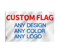 ANLEY Bandiera personalizzata su due lati 3 x 5 piedi per esterni - Stampa il tuo logo/design/parole - Colori vivaci, intestazione in tela e doppie cuciture 3 x 5 piedi (manica)