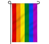 ANLEY Bandierina Da Giardino Double Face Premium, Arcobaleno Gay Pride Bandiere Da Giardino Decorative - Resistente Alle Intemperie A Doppia Cucitura - 18 x 12,5 Pollici