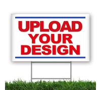 Anley Custom Yard Sign with Stake - Personalizzato Blank Ondulato Yard Sign for Business, Sale, Open House, Birthday And Election - Vivid Print Prato Sign Double Sided (45 x 24 Pollici)