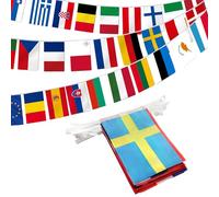 Anley European Union String Flag, 27 Paesi dell'Unione Europea String Pennant Banner, Decorazione per Grand Opening, Sports Bar, Party Events - 27 Feet 27 Flags