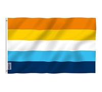 Anley Fly Breeze 3x5 Foot Aroace Pride Flag - Colori vivaci e a prova di sbiadimento - Testata in tela e doppie cuciture - Aromantic Asessuale LGBT Flags poliestere