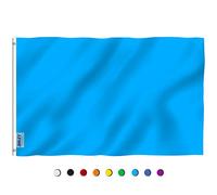 ANLEY Fly Breeze 3x5 Piede solido bandiera blu chiaro - Colore vivido e resistente allo sbiadimento UV - Intestazione in tela e doppia cucitura - Bandiere blu chiaro in poliestere