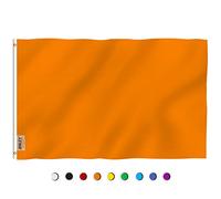 ANLEY Fly Breeze 3x5 Piedi Bandiera Arancione Solido - Colori Vividi e Sbiaditi - Intestazione Tela e Doppia Cucitura - Bandiere Arancioni Semplice Poliestere 3 X 5 Ft