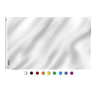 ANLEY Fly Breeze 3x5 Piedi Bandiera Bianca - Colore Vivido e Resistente Ai Raggi UV - Testata In Tela E Doppie Cuciture - Bandiera Bianca Tinta Unita Poliestere Anelli Ottone 3 X 5 Piedi