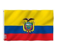 ANLEY Fly Breeze 3x5 Piedi Bandiera Ecuador - Colore Vivido e Resistente Ai Raggi UV - Testata In Tela E Doppie Cuciture - Bandiera Nazionale Ecuadoregna Poliestere Anelli Ottone 3 X 5 Piedi