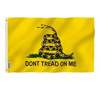 Anley Fly Breeze 3x5 Piedi Bandiera Gadsden Non Calpestare - Colore Vivido e Resistente Ai Raggi UV - Testata in Tela E Doppie Cuciture - Bandiera Poliestere Anelli Ottone 3 X 5 Piedi