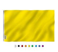 ANLEY Fly Breeze 3x5 Piedi Bandiera Gialla - Colore Vivido e Resistente Ai Raggi UV - Testata In Tela E Doppie Cuciture - Bandiera Gialla Tina Unita Poliestere Anelli Ottone 3 X 5 Piedi